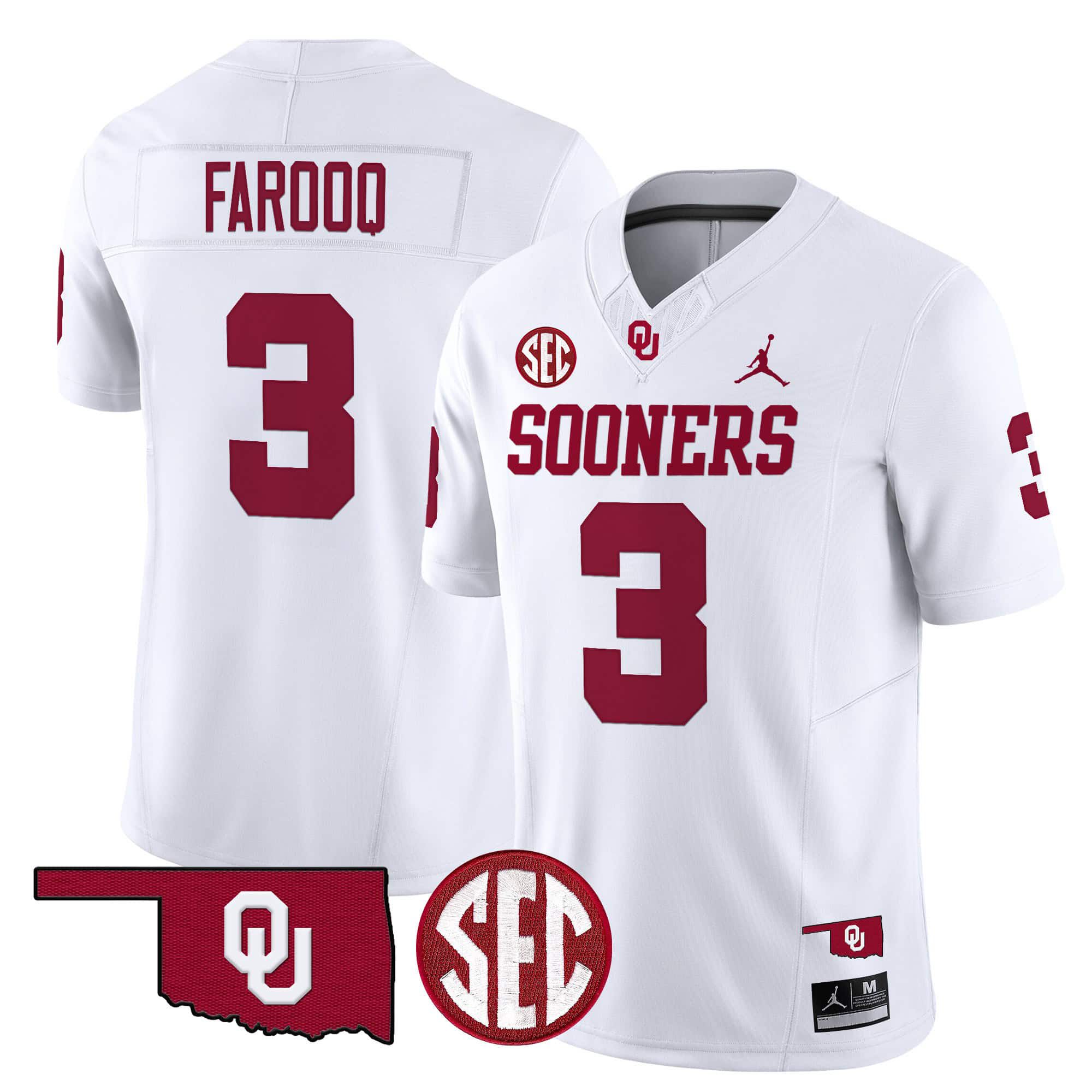 Men Oklahoma Sooners #3 Farooq White 2024 Vapor Limited NCAA Jersey->ncaa teams->NCAA Jersey